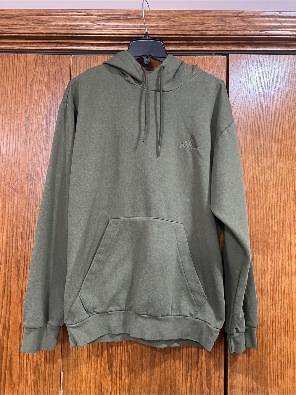 Adidas men’s Go-to Pullover olive hoodie